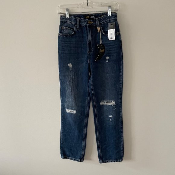 NWT Lee Vintage Modern High Rise Straight Leg Ankle 25 KC Blues - Picture 3 of 16